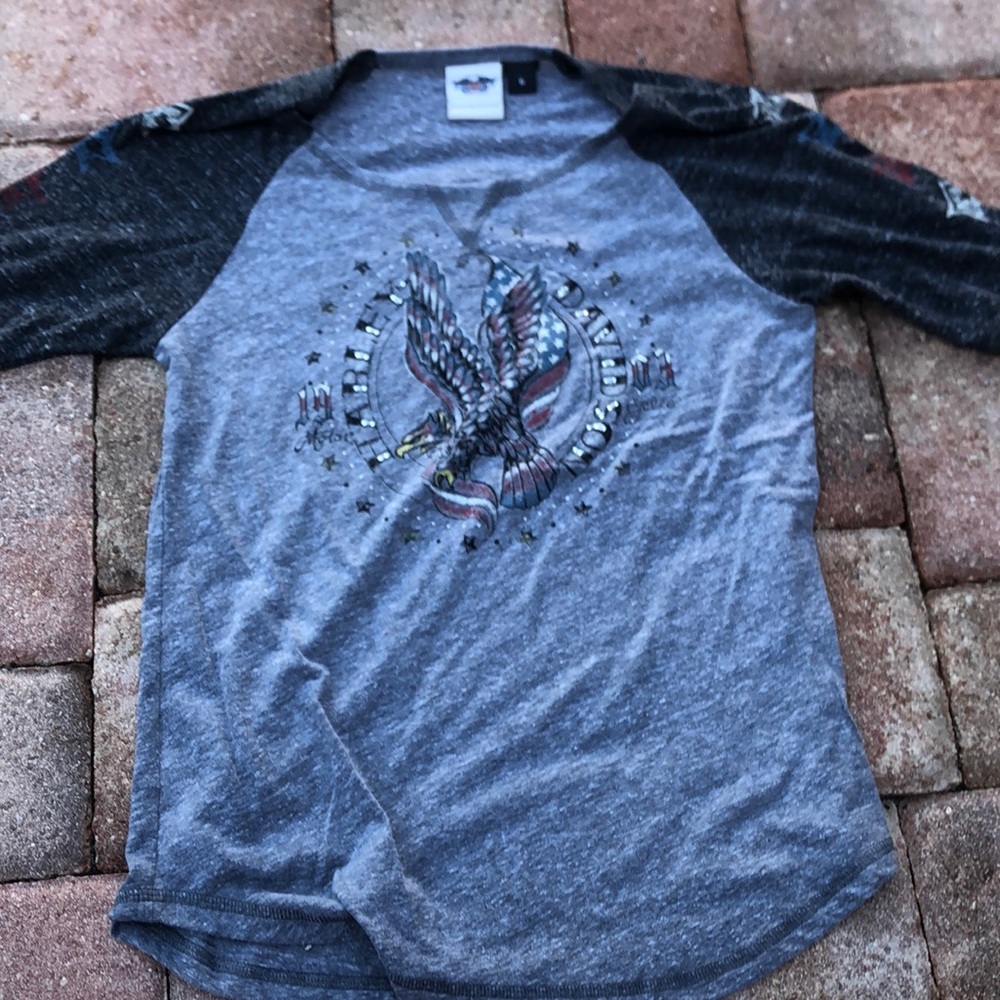 Womens Harley Davidson t-shirt 3/4 sleeve